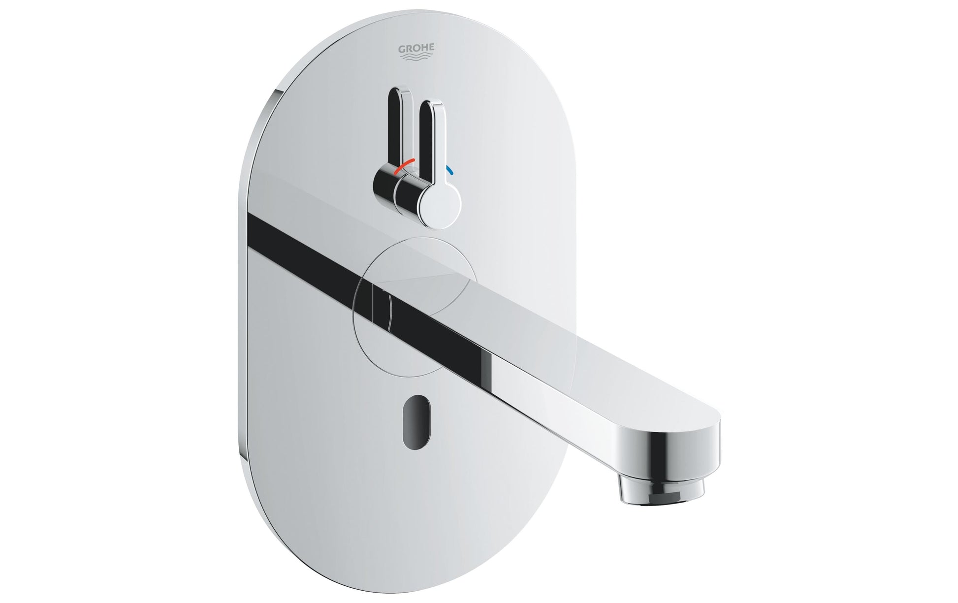 GROHE Eurosmart Badebatterie – Infrarot-Elektronik, Messing, Chrom, für Waschbecken