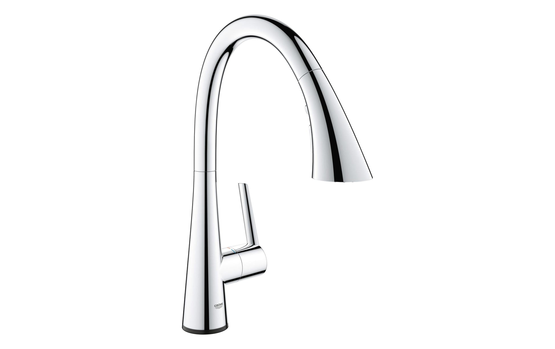 GROHE Badebatterie Zedra Touch – Einhebelmischer (Standmontage), Messing, Chrom