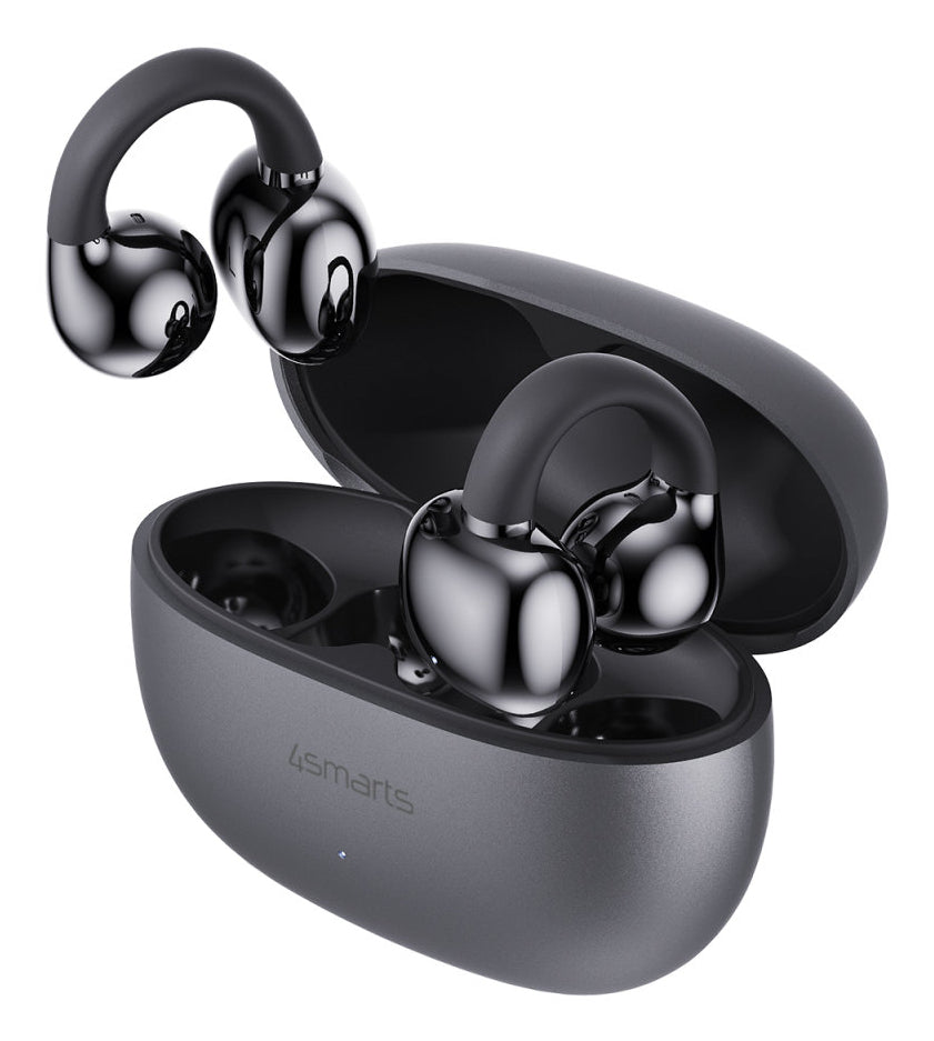 4smarts SkyBuds Clip – Open-Ear True Wireless (TWS), IPX4, bis 28 h mit Ladecase, Grau