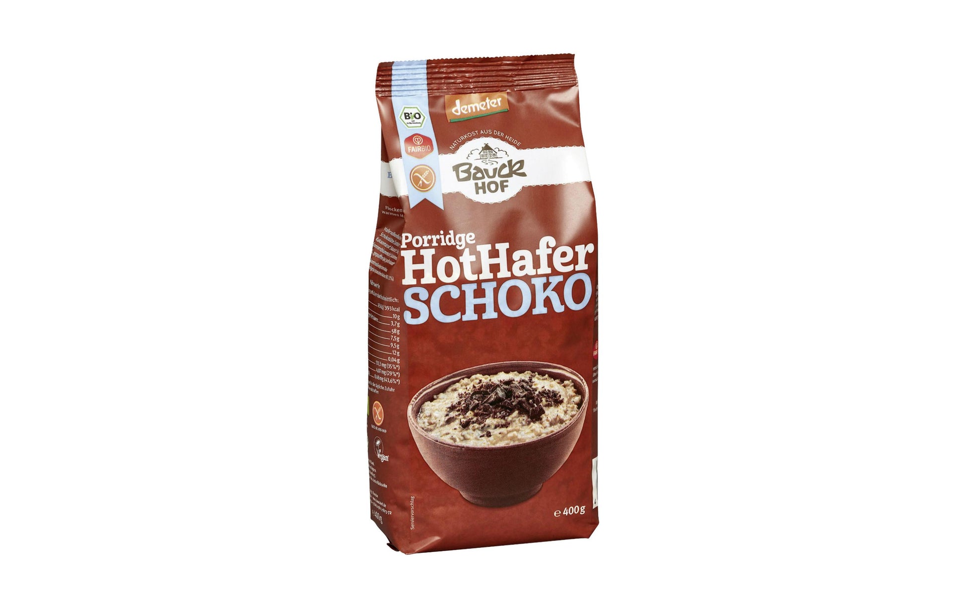 Bauck Mühle Hot Hafer Schoko – Bio, glutenfrei – 400 g