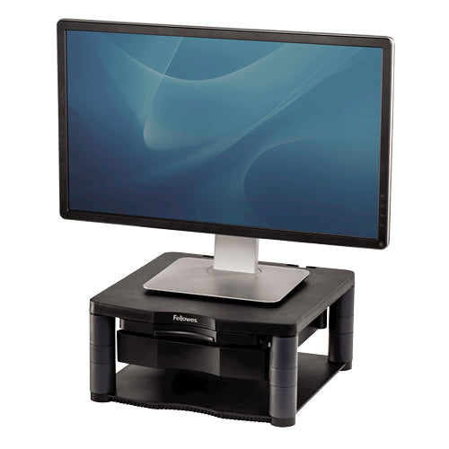 Fellowes Premium Monitor Ständer Plus – Monitorhalterung, Standfuss, bis 21", 36 kg, höhenverstellbar