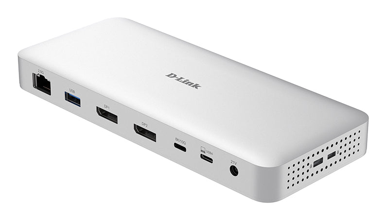 D-Link Dockingstation – USB4, 2× DP, 3× USB-A, 1× USB-C, 100 W PD, 2,5GbE