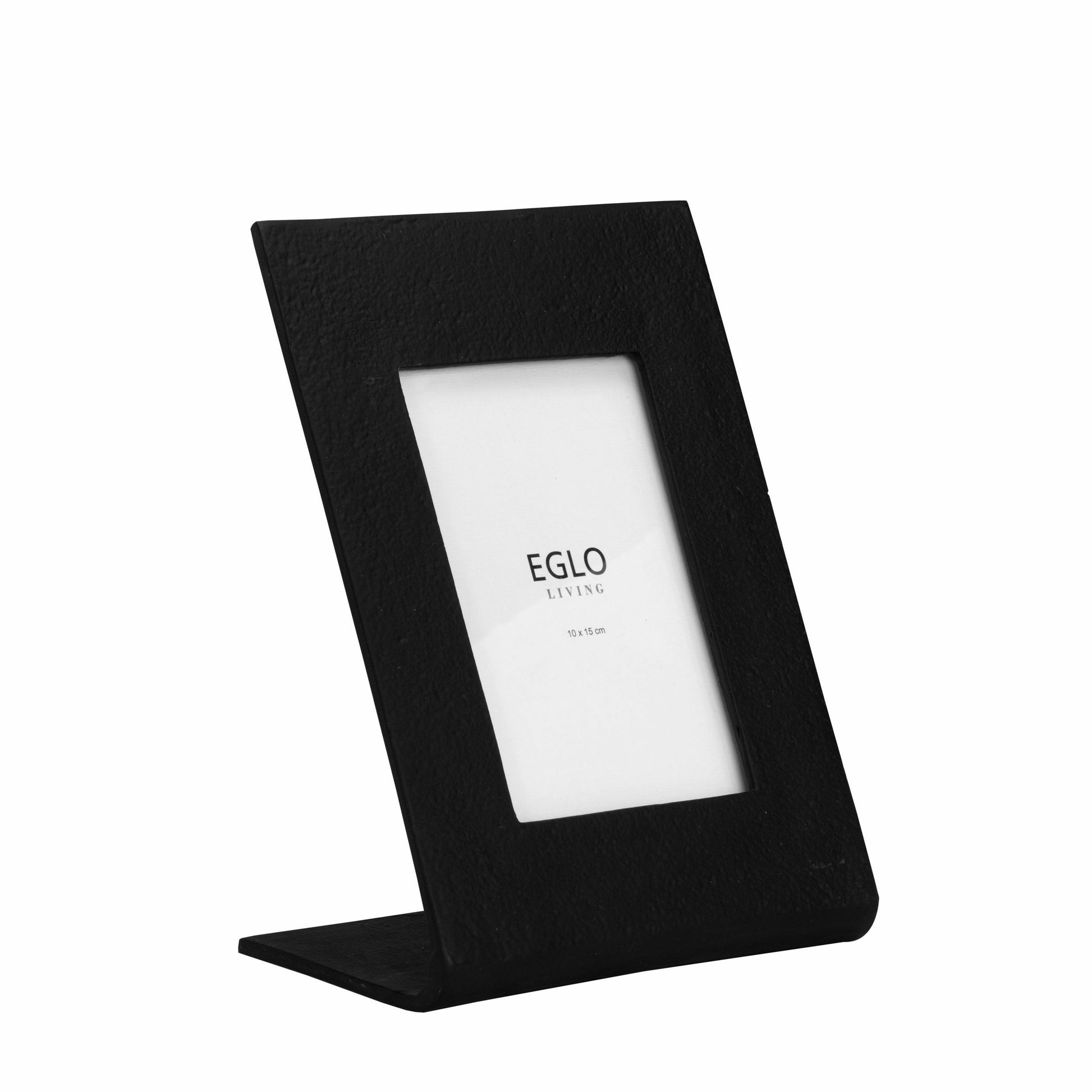 EGLO Bilderrahmen – für 10 × 15 cm – Aluminium & Glas & MDF, schwarz