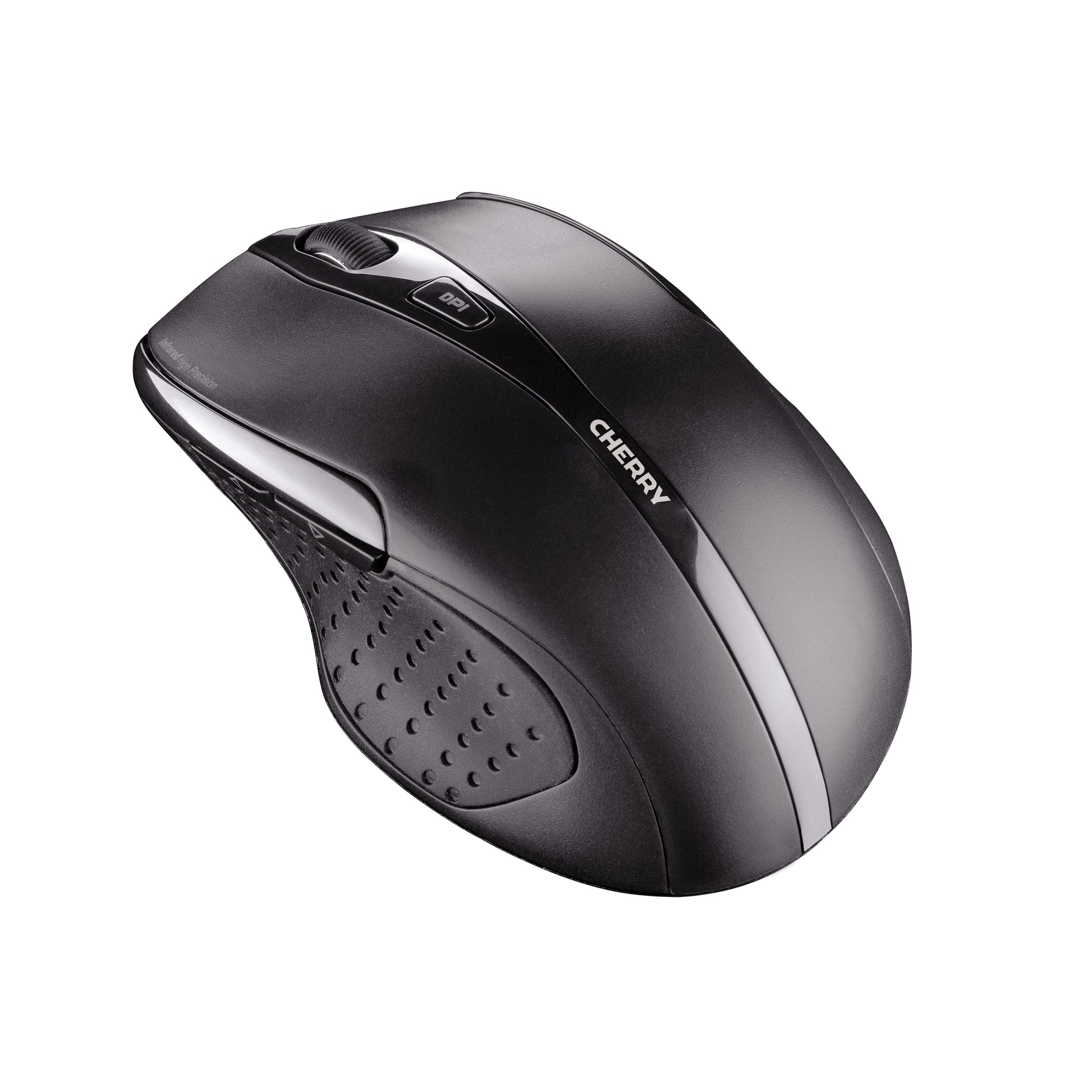 CHERRY MW 3000 Ergonomische Maus – kabellos, 2,4 GHz (USB-A), 1'750 dpi, 5 Tasten, für Rechtshänder, schwarz