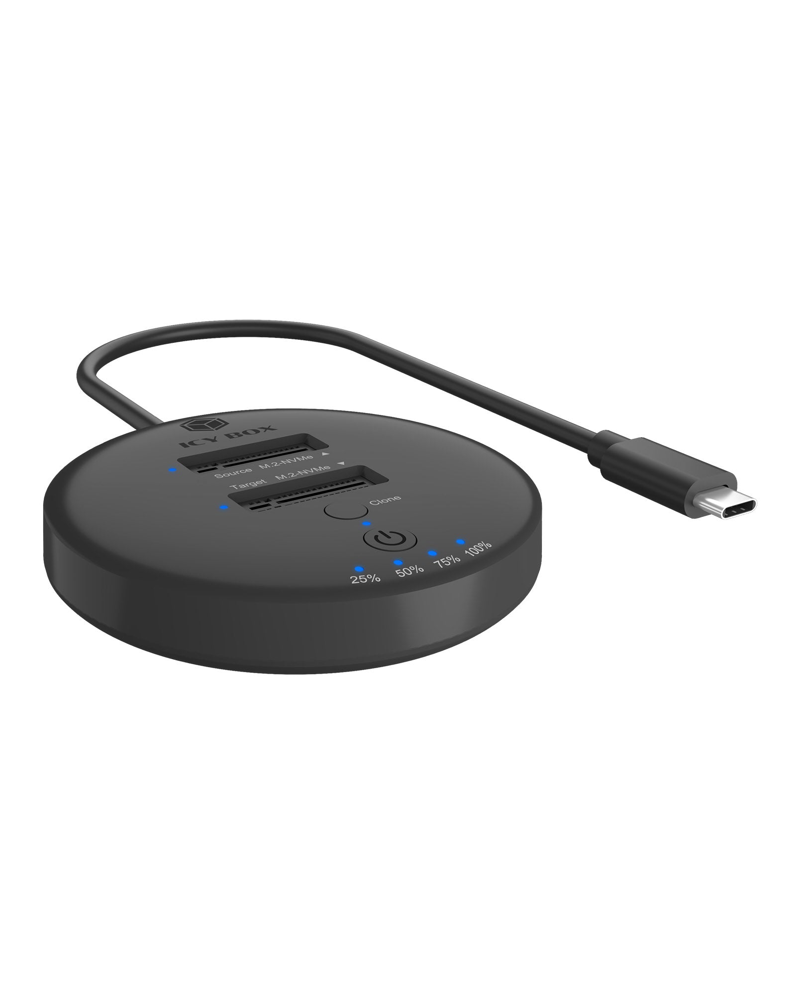 ICY BOX IB-1612MCL-C31 Dockingstation – USB-C, 2× M.2 NVMe, für Windows/Mac/Linux