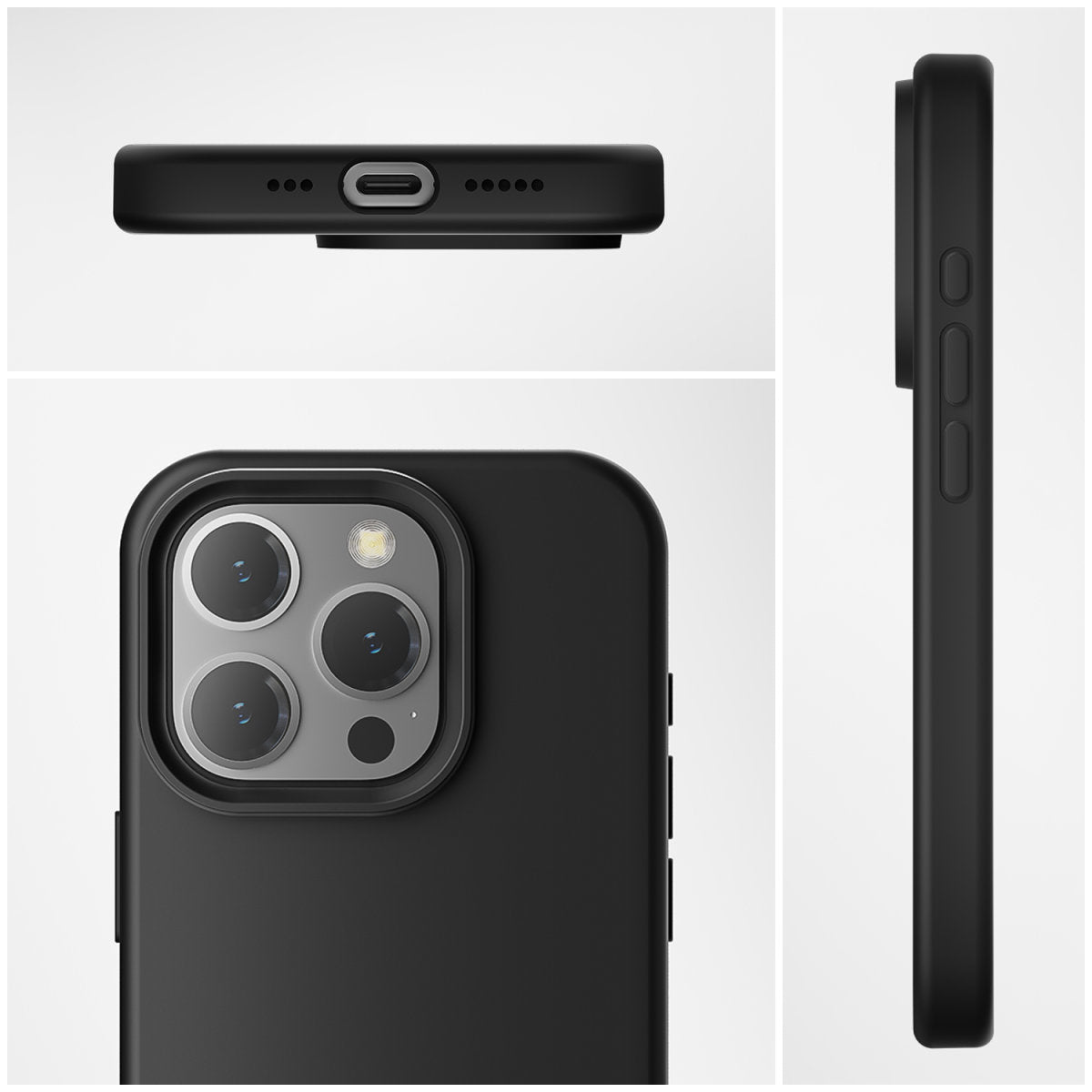 4smarts Silicone Cupertino Ultimag Backcover – für Apple iPhone 15, MagSafe, Mikrofaser+Silikon, Schwarz
