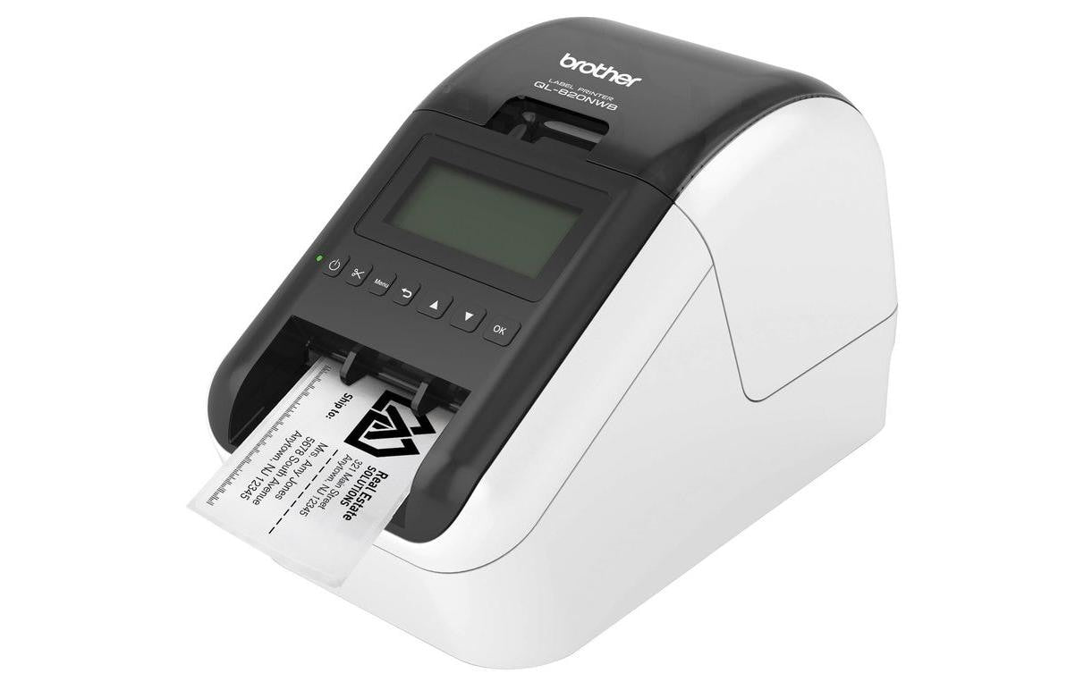 Brother DYMO LabelWriter QL-820NWB – Etikettendrucker, Thermodirekt, für DK-Rollen, WLAN, Bluetooth, 300 × 600 dpi