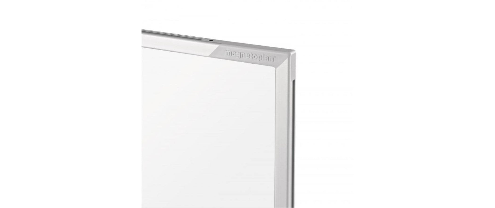 Magnetoplan Whiteboard – 90 × 60 cm, magnetisch, Aluminiumrahmen, Wandmontage, inkl. Stiftablage, Montageset