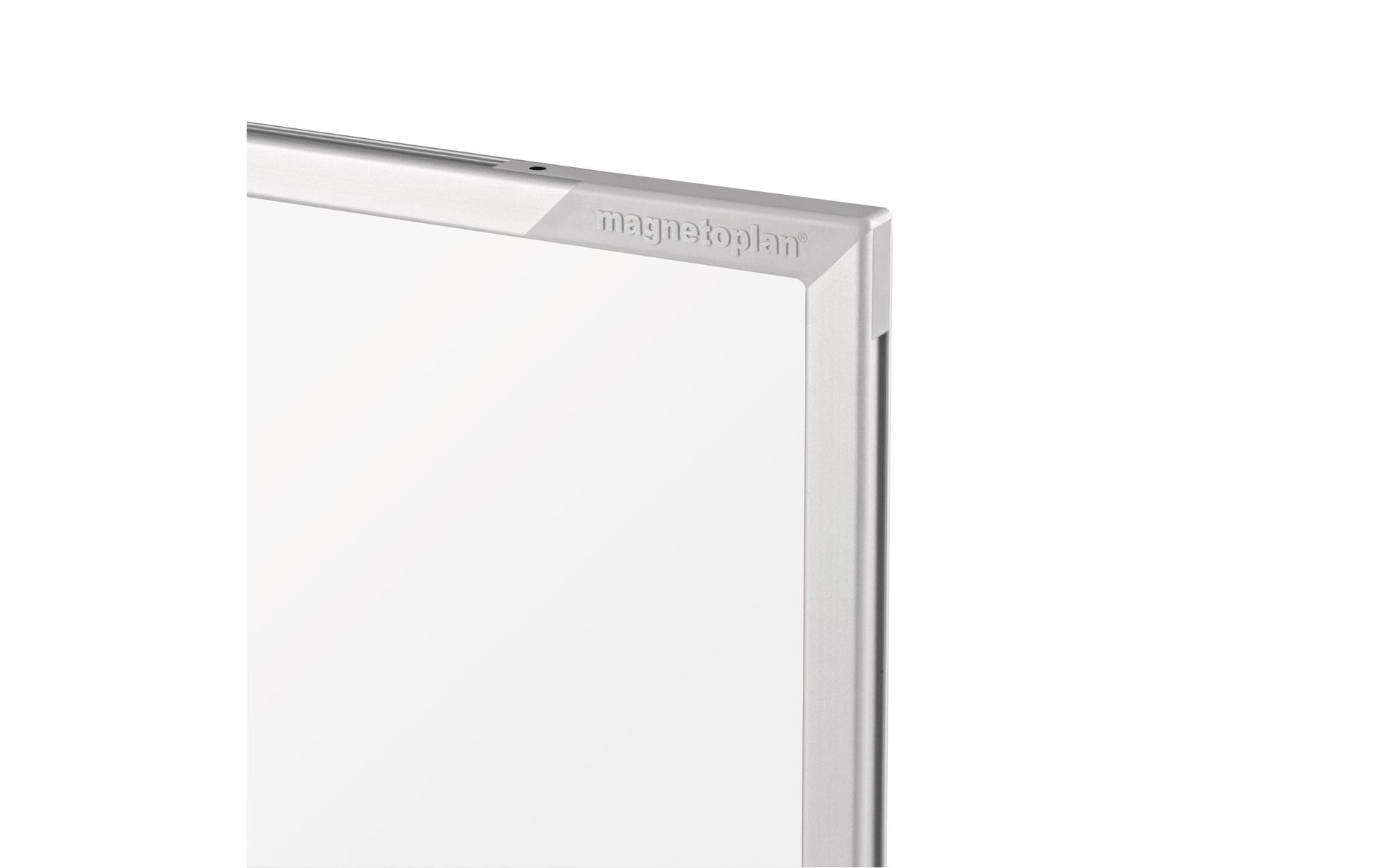 Magnetoplan Whiteboard – 200 × 100 cm, Emaille, magnetisch, Aluminiumrahmen, Wandmontage, inkl. Stiftablage