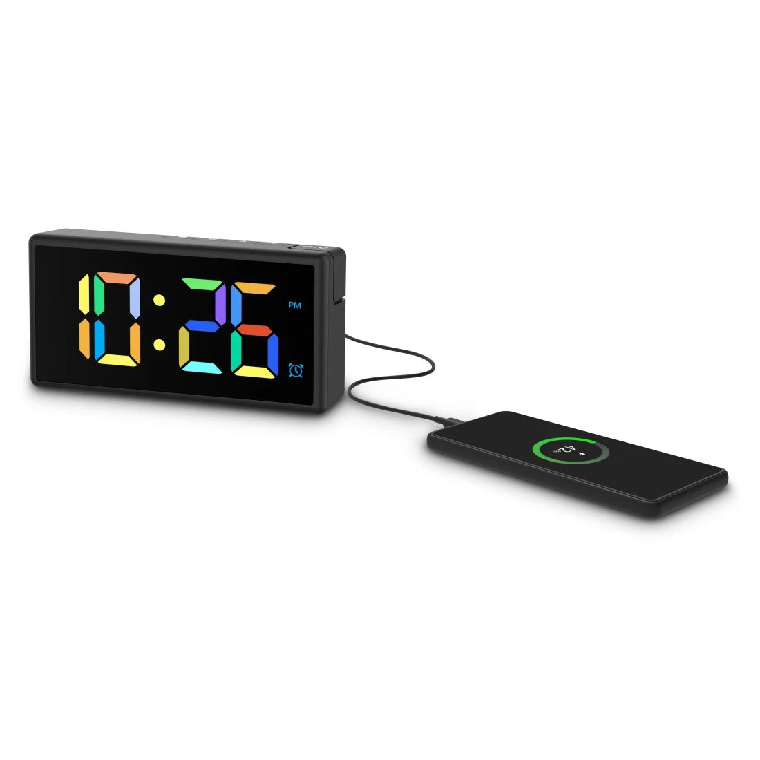 Hama Digitalwecker – Snooze, USB, 15 × 7,5 × 3,4 cm, Schwarz
