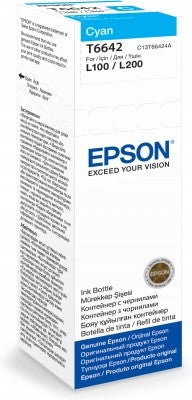 Epson T6642 Cyan Tintenpatrone (Original) – 70 ml – für Epson L100/L110/L200 …