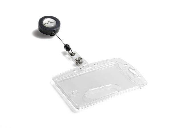 Durable Hartbox – 87 × 54 mm, transparent, für 1 Betriebsausweis, 10er-Pack