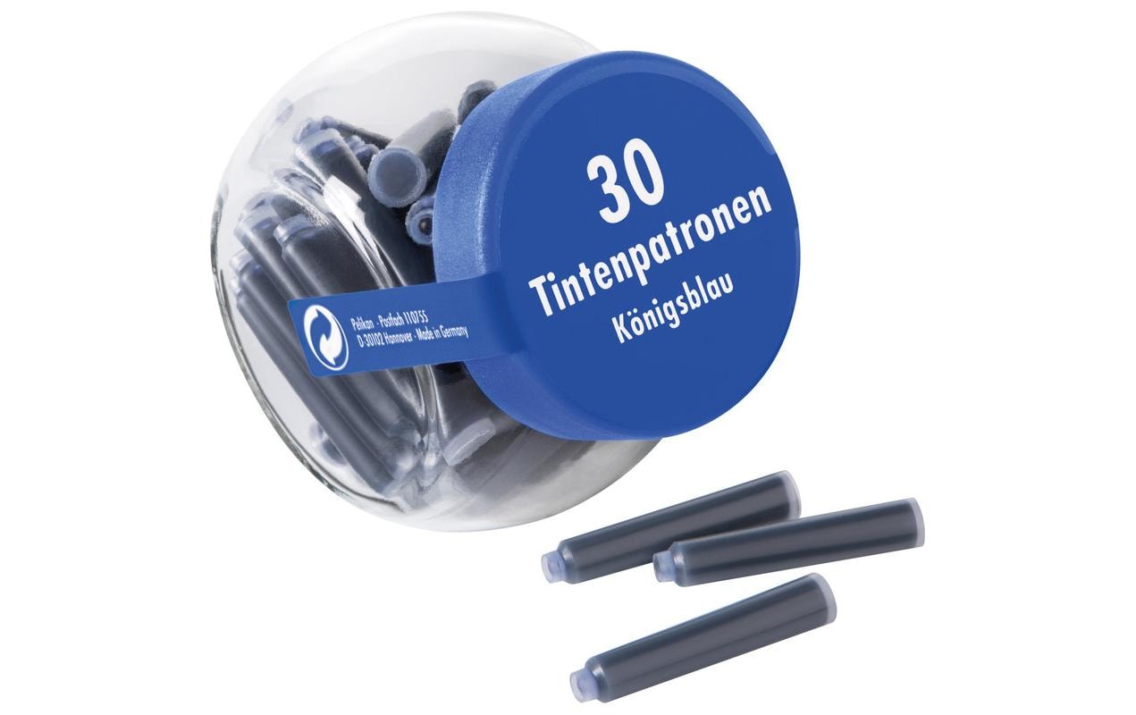Pelikan 154963 Füllhalter-Patrone – Blau, für Füllfederhalter, 30er-Pack