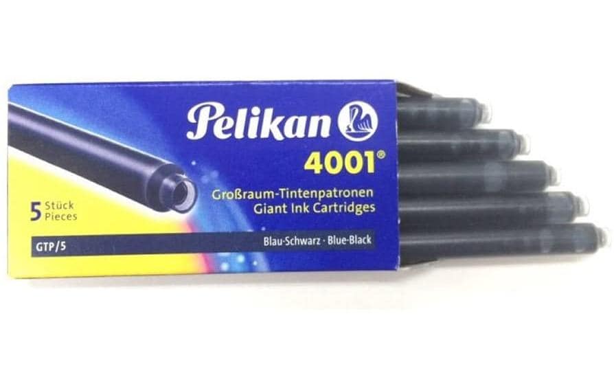 Pelikan Tintenpatronen 4001 – Blau-Schwarz, dokumentenecht, geruchsarm, 5 Stk.