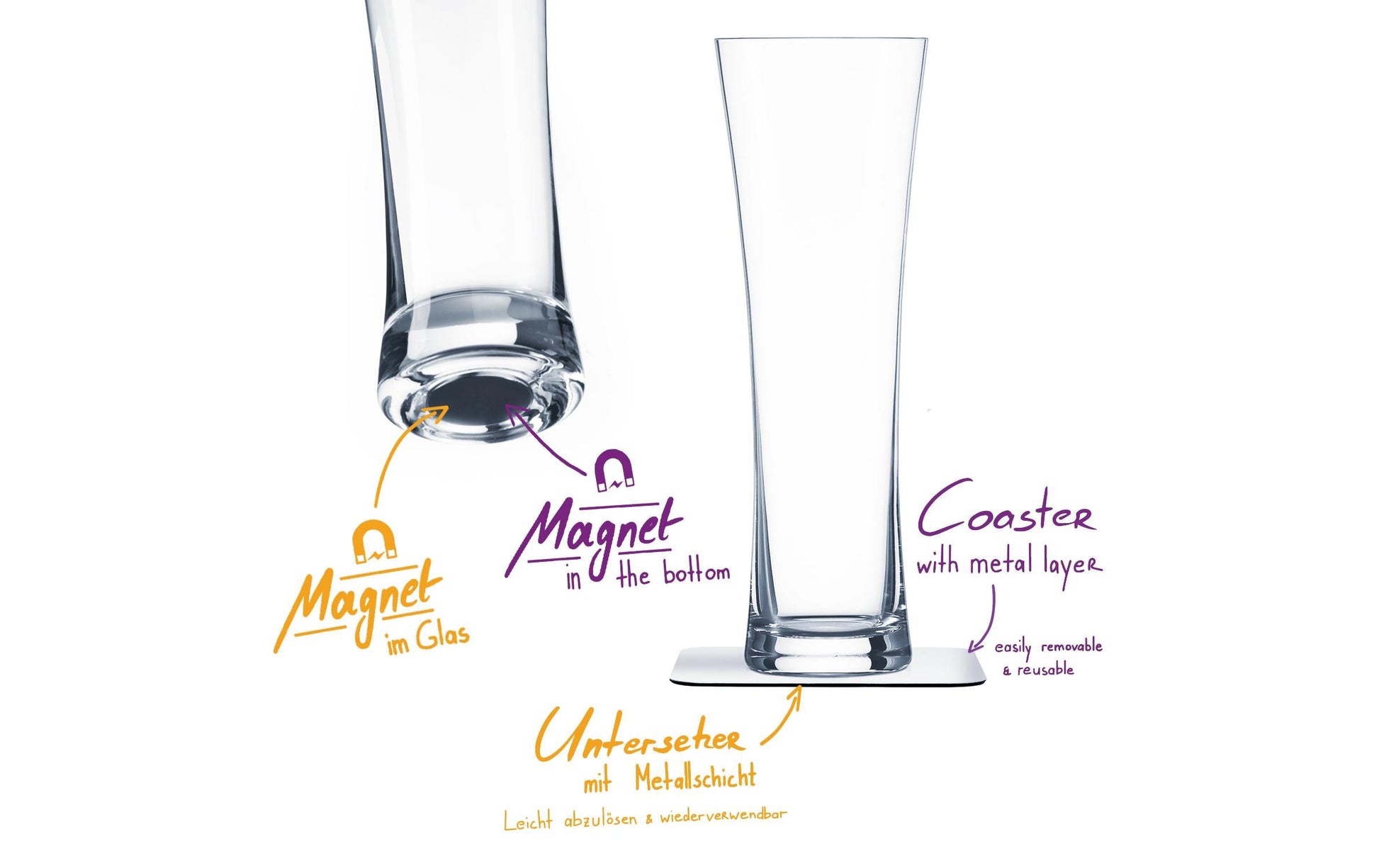 Silwy Bierglas – 0,33 l, Kristallglas, Transparent, 2-teilig