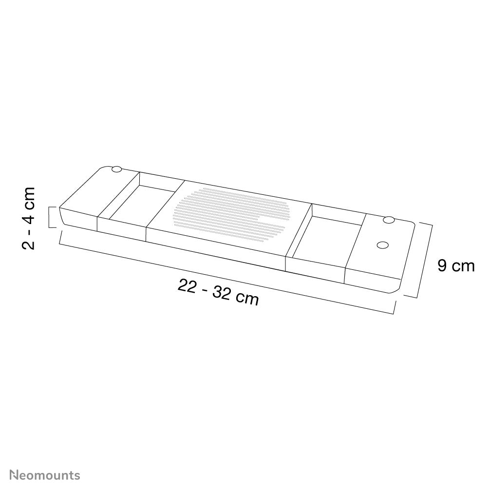 Neomounts Laptop-Ständer – für Notebooks bis 22", 10 kg Traglast – Schwarz