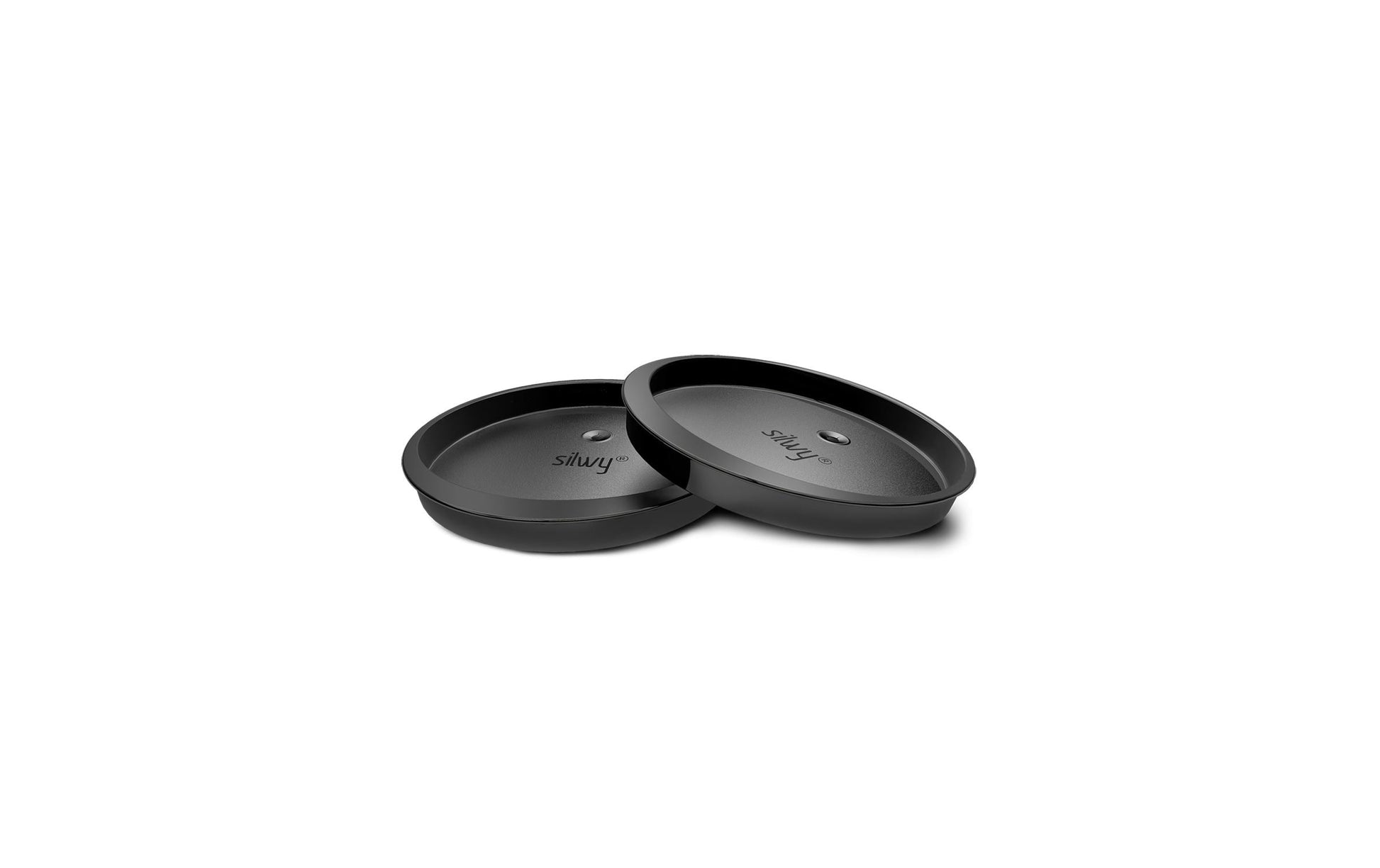 Silwy Deckel 2er-Set, Kunststoff, schwarz