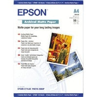 Epson Archivpapier Fotopapier – matt, A4, 192 g/m², 50 Blatt, für Inkjet