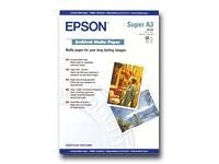 Epson Archivpapier Fotopapier – matt, A3+, 192 g/m², 50 Blatt, kunststoffbeschichtet – für Epson Stylus Photo