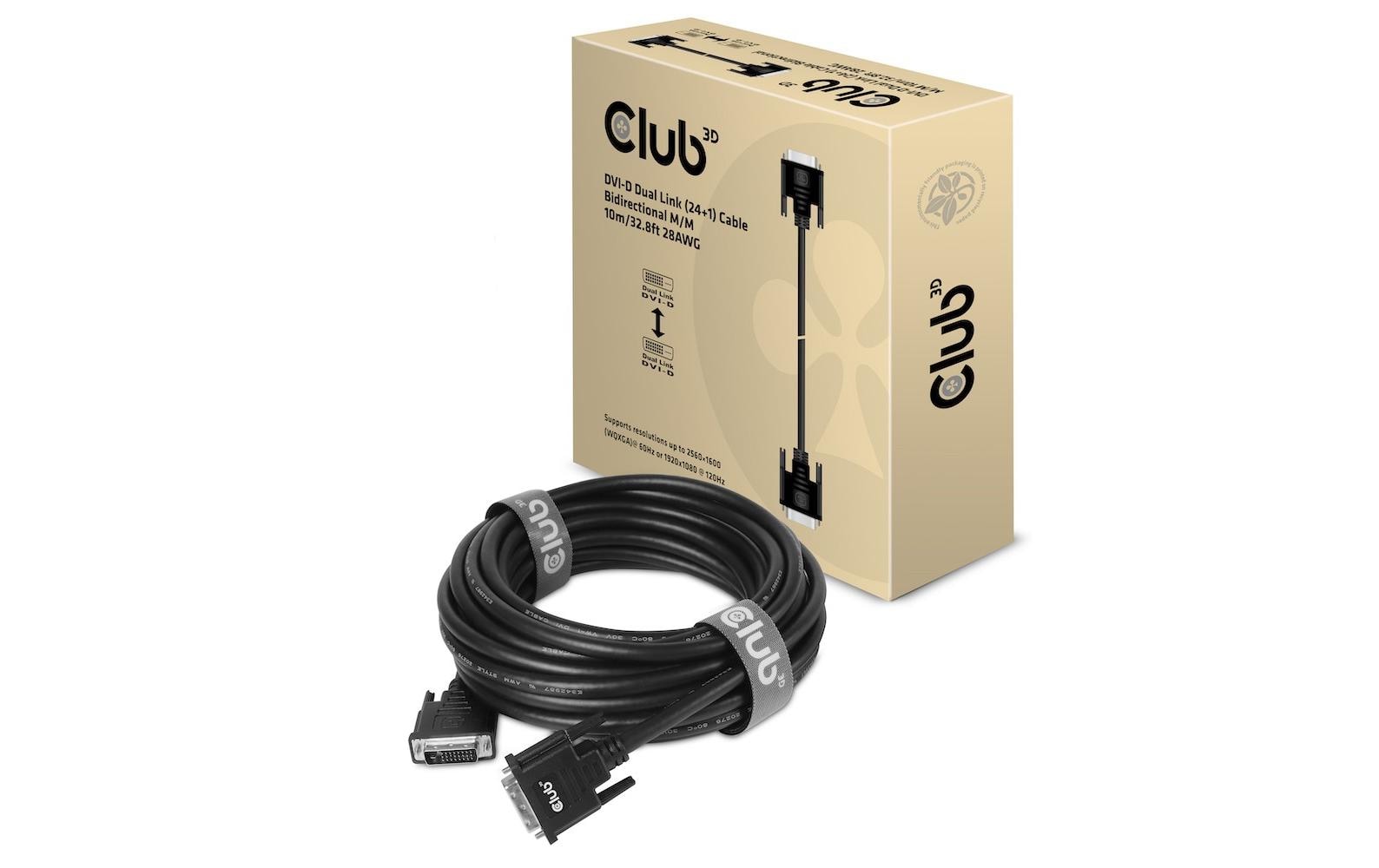 CLUB3D DVI-D Kabel 2560×1600 – 3 m