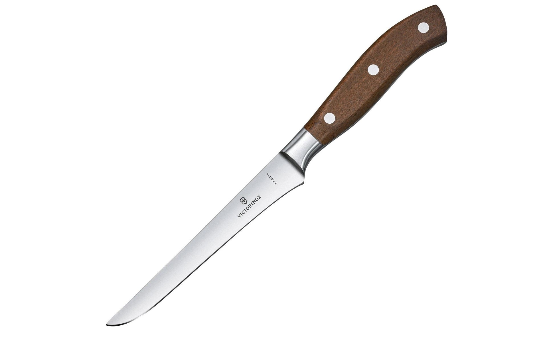 Victorinox Ausbeinmesser – gerade Klinge – Klingenlänge 15 cm – Edelstahlklinge, Holzgriff – Silber