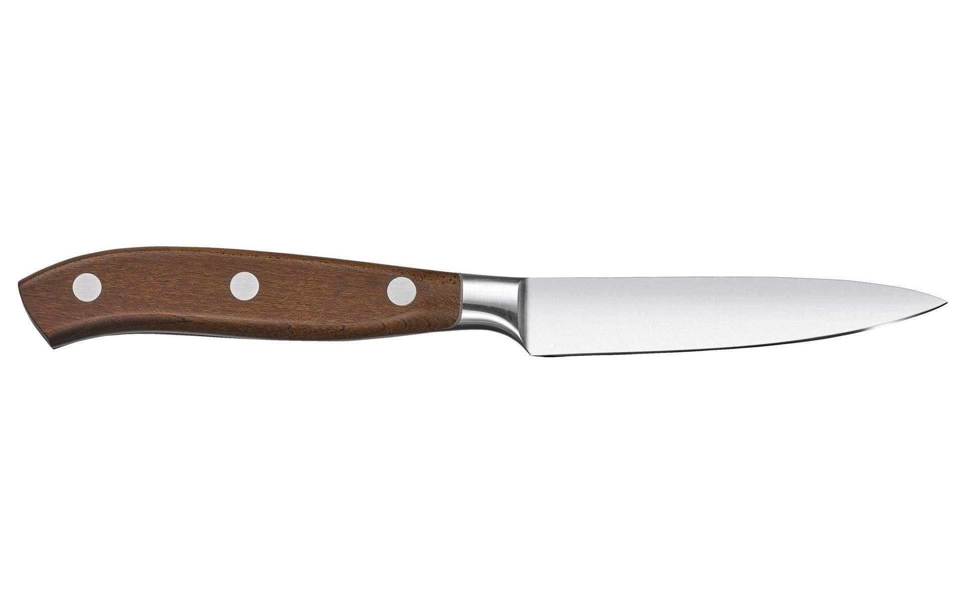 Victorinox Officemesser – 10 cm, gerade Klinge – Edelstahl; Griff Holz (Ahorn) – Silber
