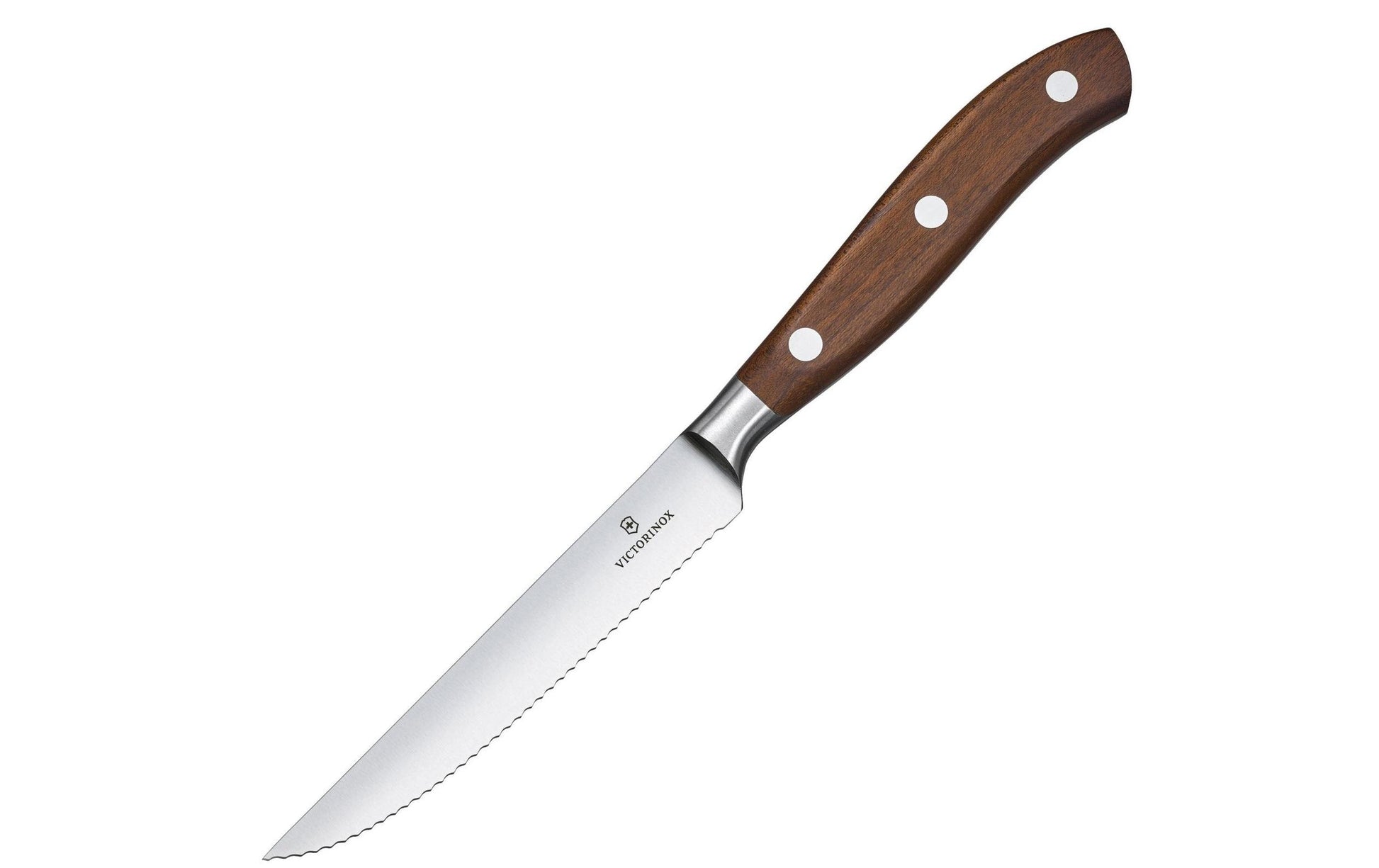 Victorinox Steakmesser – Edelstahl, Wellenschliff, 12 cm, Braun, 1 Stk.