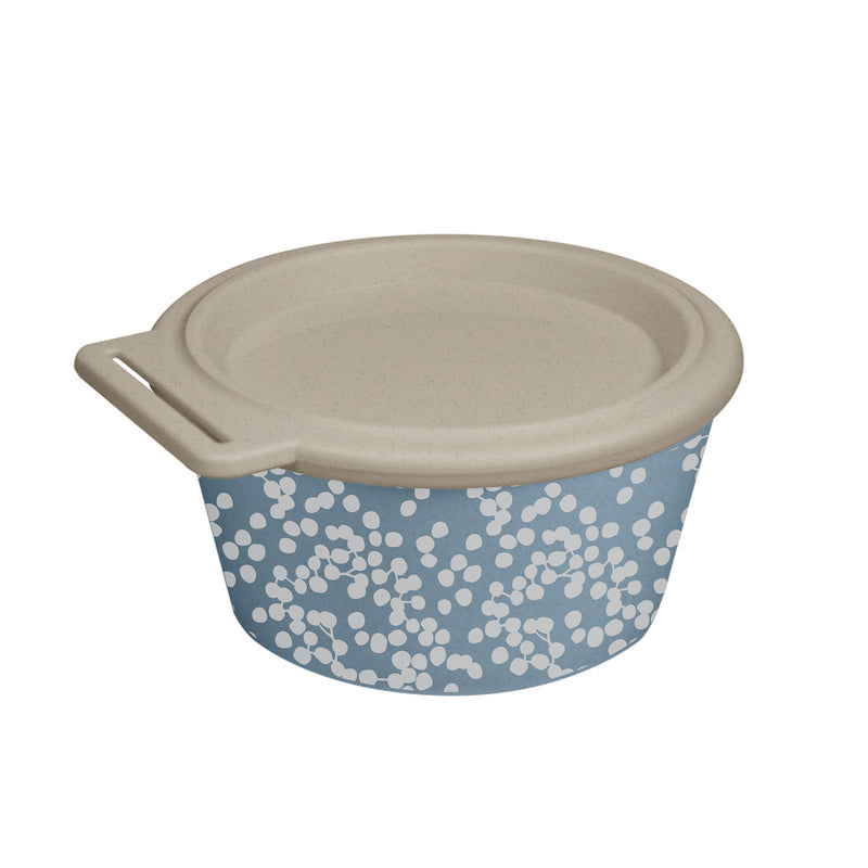 koziol Schale – 250 ml, Ø 11,4 cm, H 5,7 cm, Kunststoff (biozirkulär), Blau/Beige, spülmaschinenfest