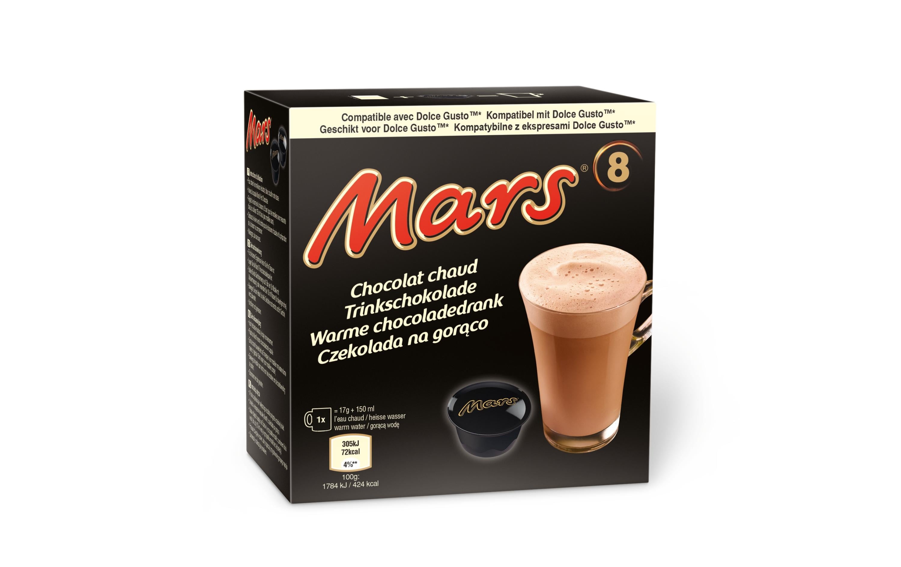 Mars uk Mars Trinkschokolade – Kapseln für Dolce Gusto – Schokolade, 8 Kapseln