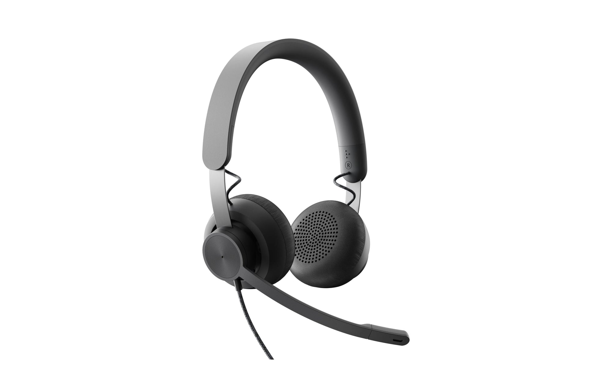 Logitech Zone Wired – Duo Headset, On-Ear – USB-C, klappbares Boom-Mikrofon – Graphit – für Microsoft Teams