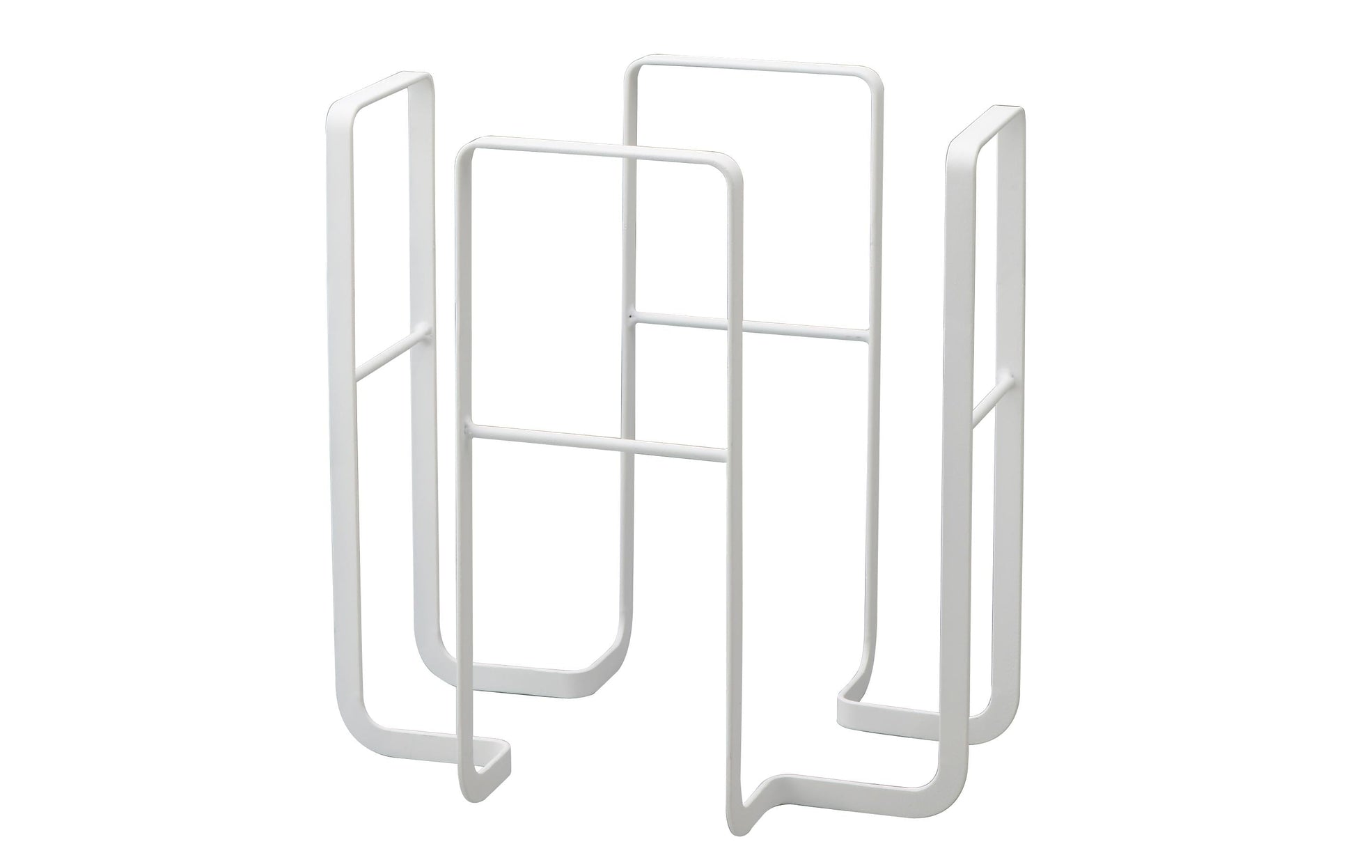 Yamazaki News Rack Tower 6471 Zeitschriftenständer – Metall – Weiss – 350 × 275 × 350 mm
