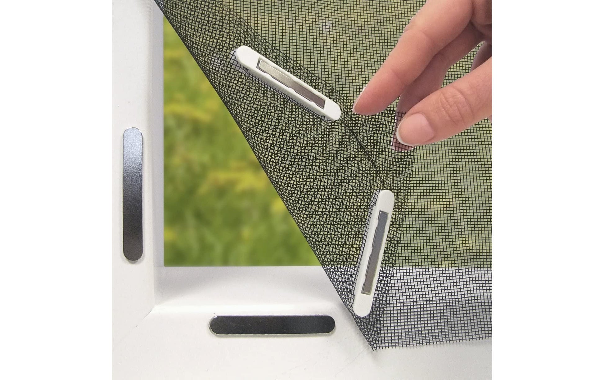 EASYmaxx Fenster-Fliegengitter – 150 × 130 cm – Schwarz – Magnetbefestigung, zuschneidbar – für Fluginsekten