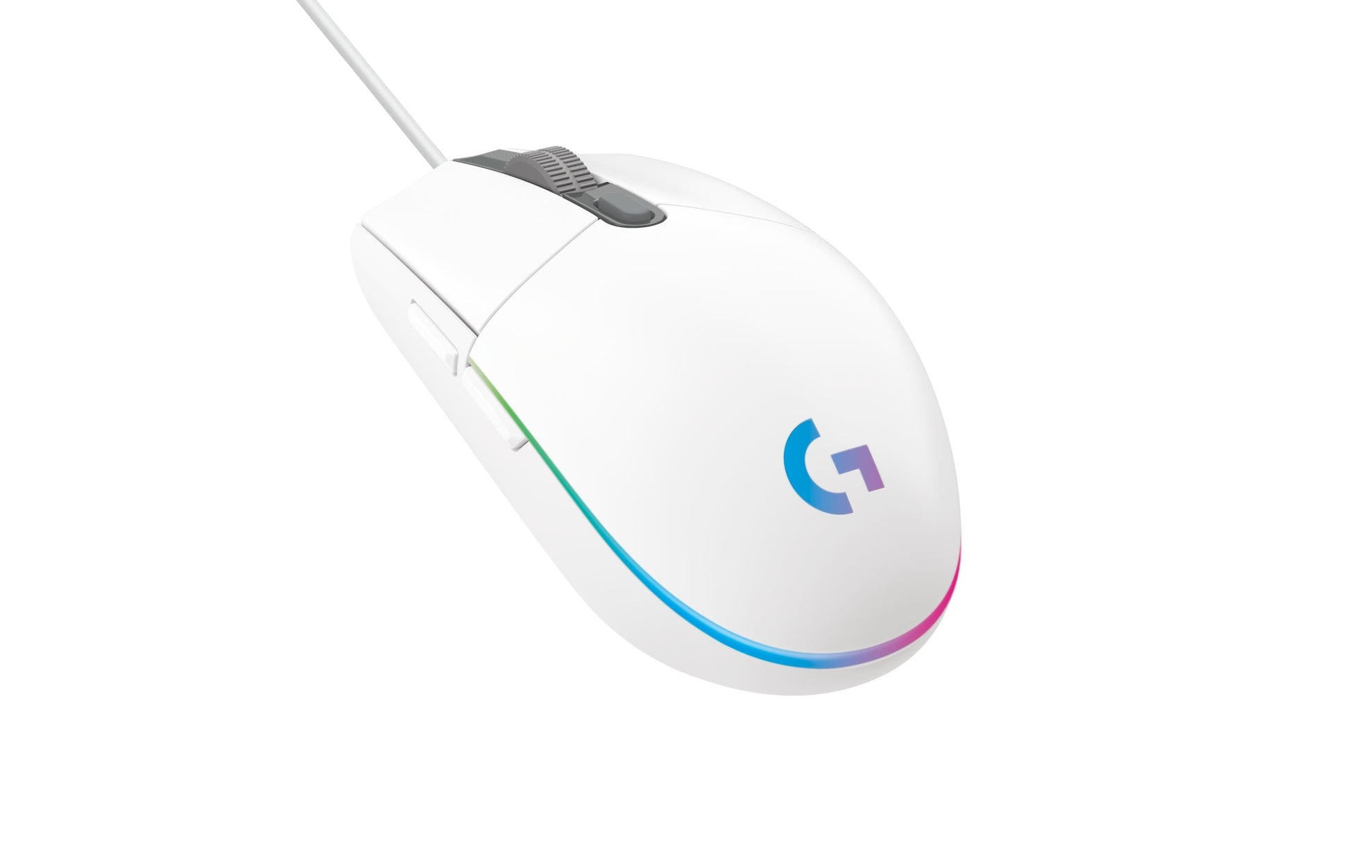 Logitech G G203 LIGHTSYNC – Gaming-Maus – Kabelgebunden (USB‑A), 8000 DPI, RGB-Beleuchtung, Weiss