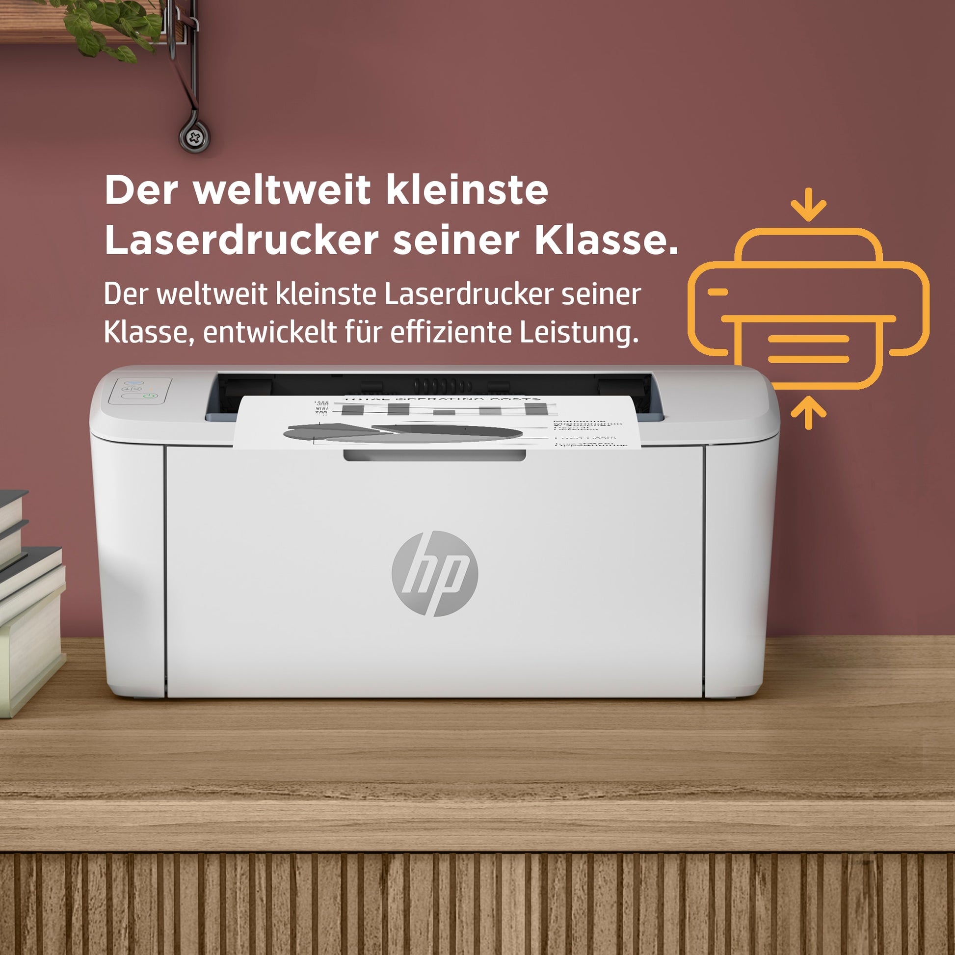 HP LaserJet M110w – A4, S/W, 20 S./Min., 600 × 600 dpi, WLAN/LAN/USB, Papier: 150 Blatt