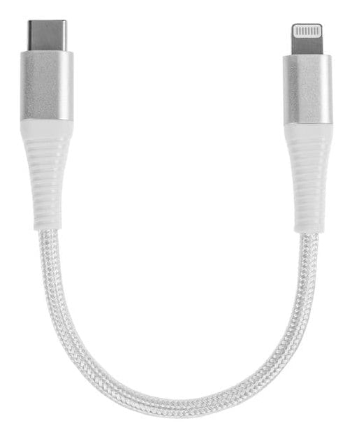 ONIT USB-Kabel – USB-C auf Lightning – USB 2.0 (480 Mbit/s) – 0,1 m – PD 30 W – Geflochten – Weiss