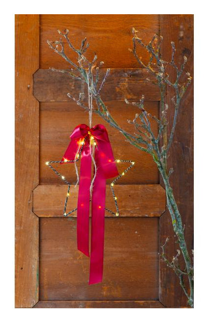 GLOREX Mini-Lichterkette – Starterset, 1,8 m, 20 Stk., gelb, transparent, batteriebetrieben (CR2032), Timer