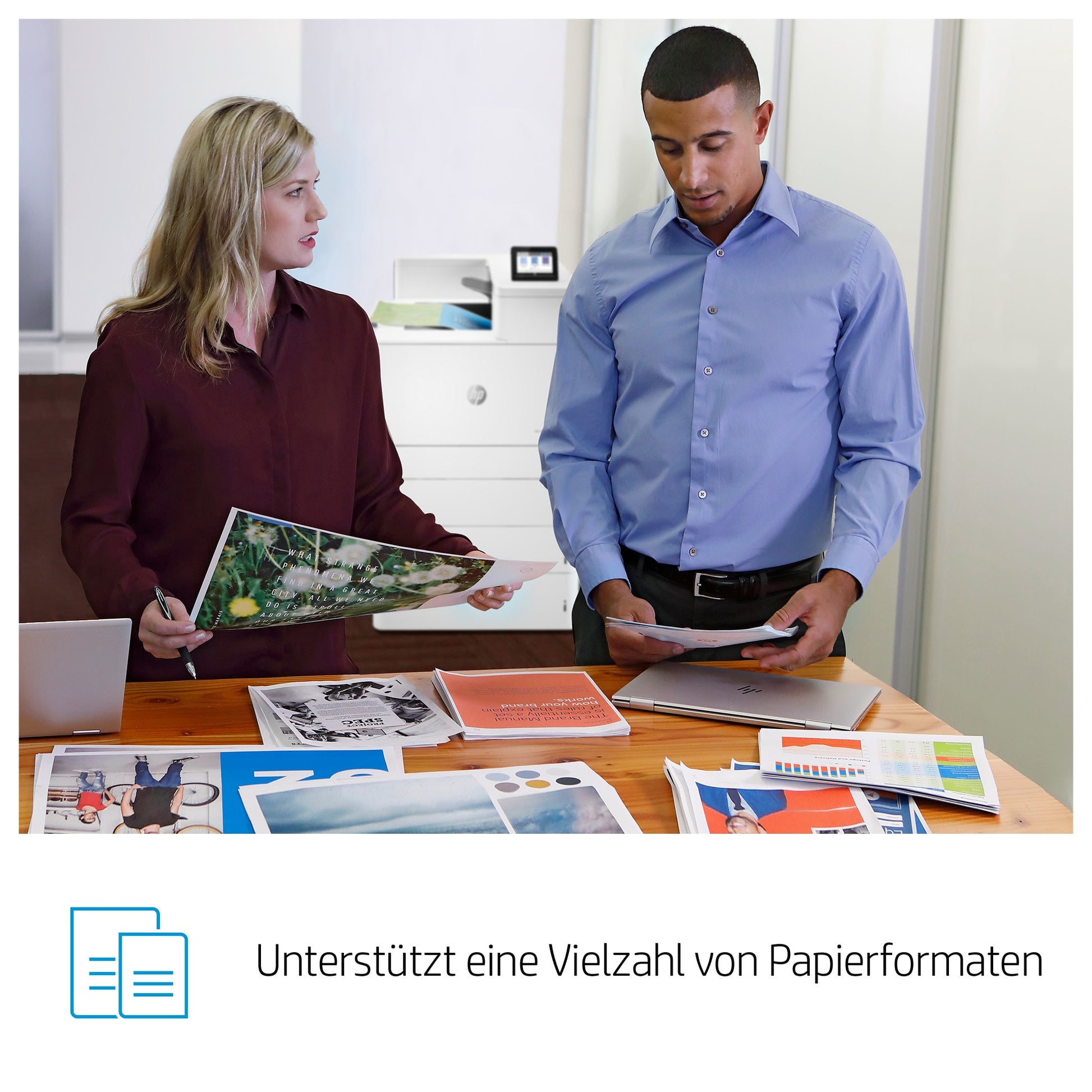 HP Color LaserJet Enterprise M856dn – A3, Duplex, 56 Seiten/Min., 1200 × 1200 dpi, WLAN/LAN/USB