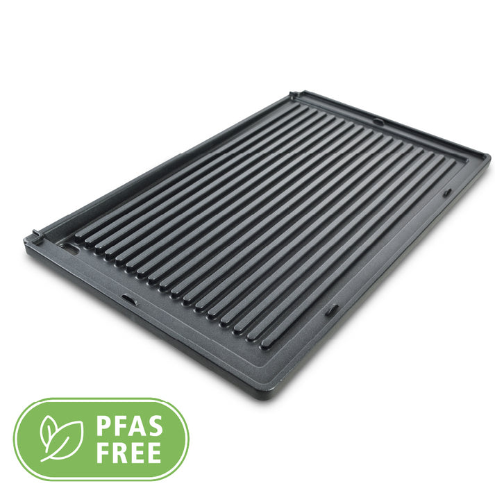 Solis Gerillte Grillplatte – 40,8 × 26,0 × 4,5 cm, Schwarz – für Deli Grill 7951