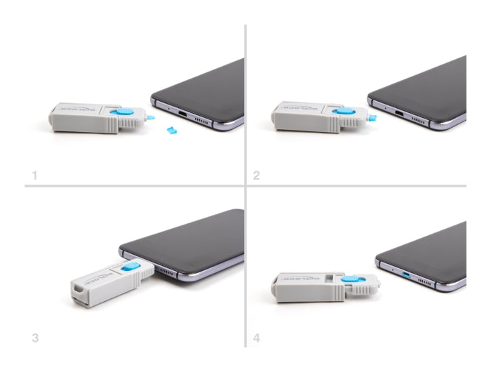 DeLOCK Portblocker Micro-USB – Blau – für Micro-USB-Buchsen – 10er-Pack