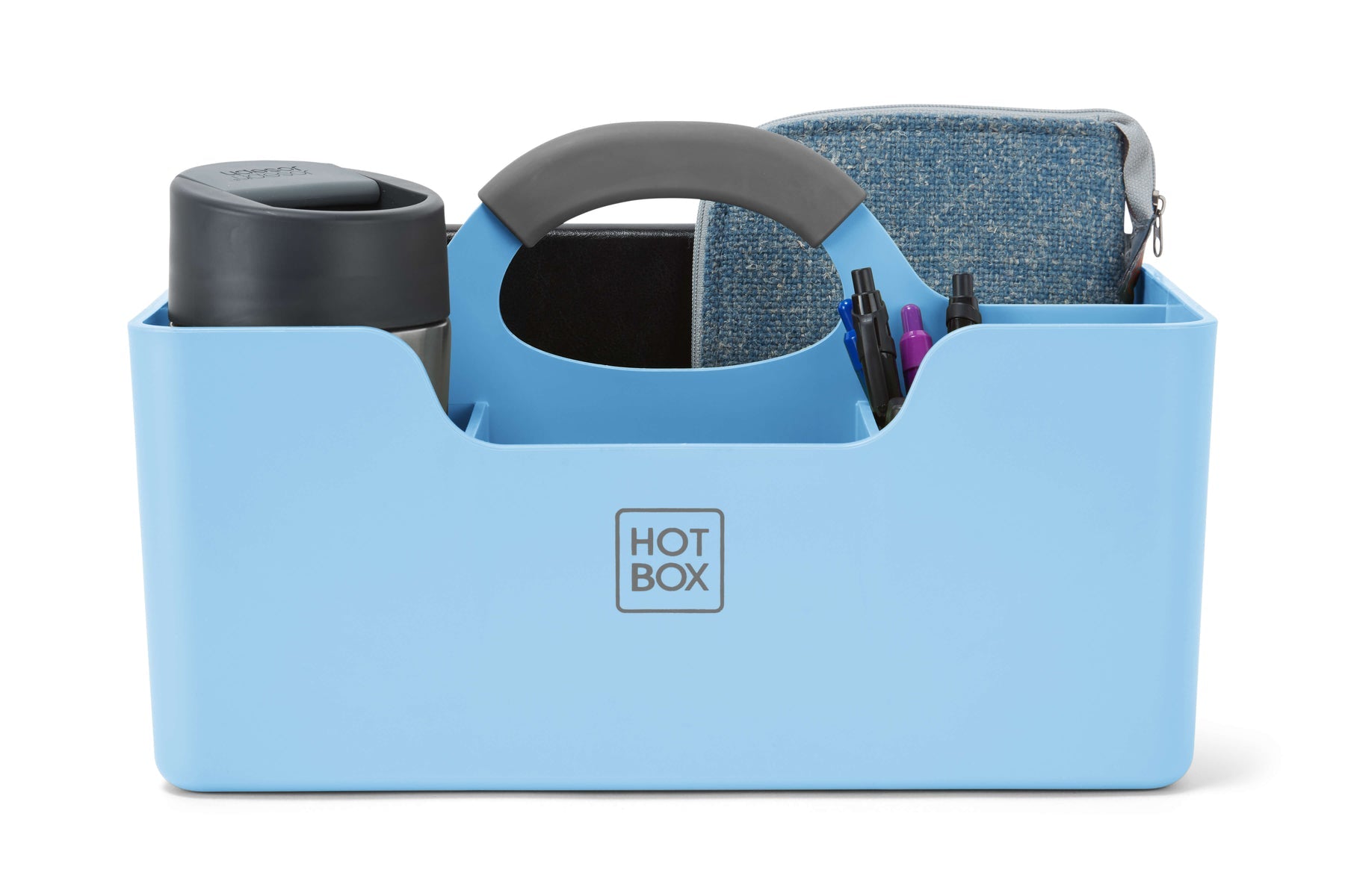 Hotbox Schubladenelement – 4 Schubladen, Blau, Polypropylen (PP), B 312 × H 190 × T 182 mm
