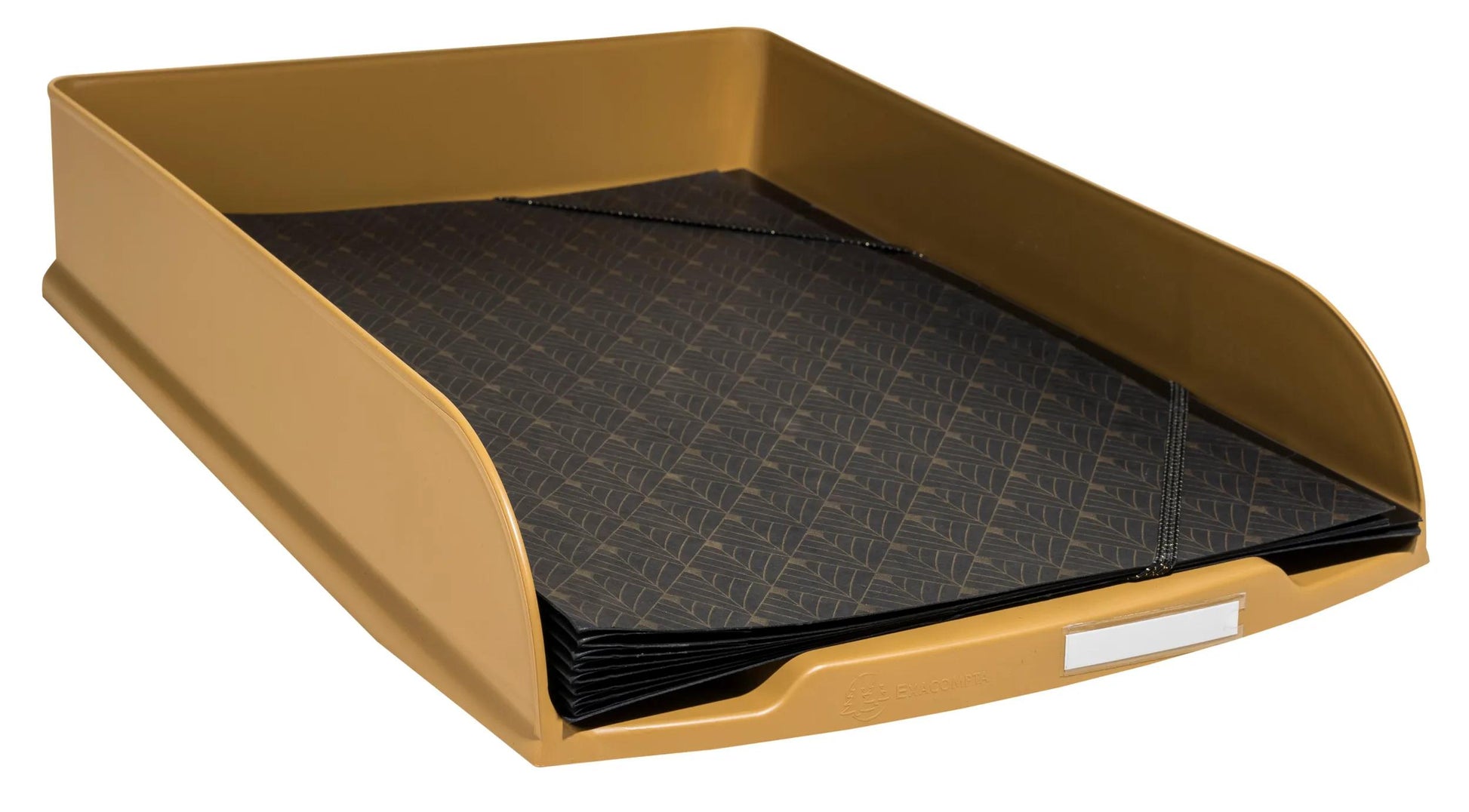 Exacompta Neo Deco – Briefkorb für A4+, hoch, Polystyrol (PS), gold, 346 × 65 × 255 mm