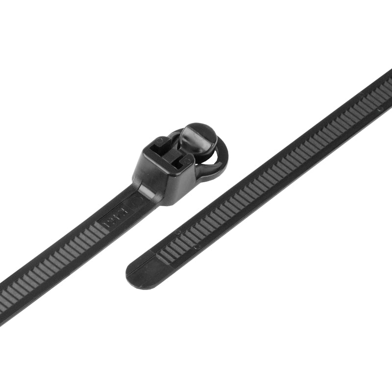 Steffen Kabelbinder, 218×7,5 mm, 25er-Pack, wiederverwendbar – schwarz