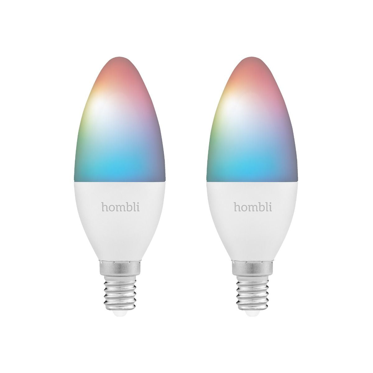 Hombli Smart-Leuchtmittel E14 HBPP-0111 – 380 lm, 2700–6500 K/mehrfarbig, WLAN/App, dimmbar – 2er-Pack