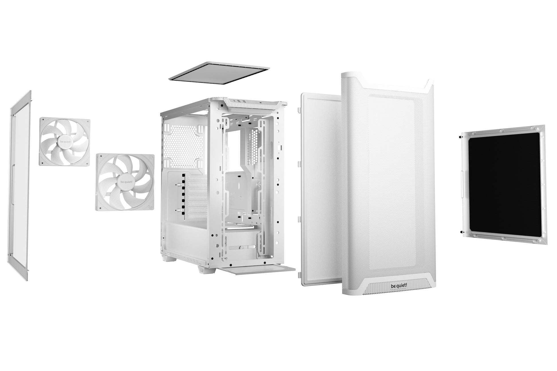 be quiet! be quiet Pure Base 501 – PC-Gehäuse – Midi-Tower, Seitenfenster, ATX, micro ATX, Mini-ITX, 7 Slots, Weiss