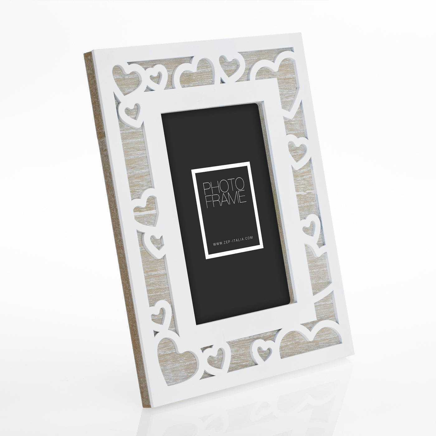 ZEP EIBERT Bilderrahmen Sofia, weiss/braun, MDF, 23,5 × 18,5 cm, mit Aufsteller, 1 Stück