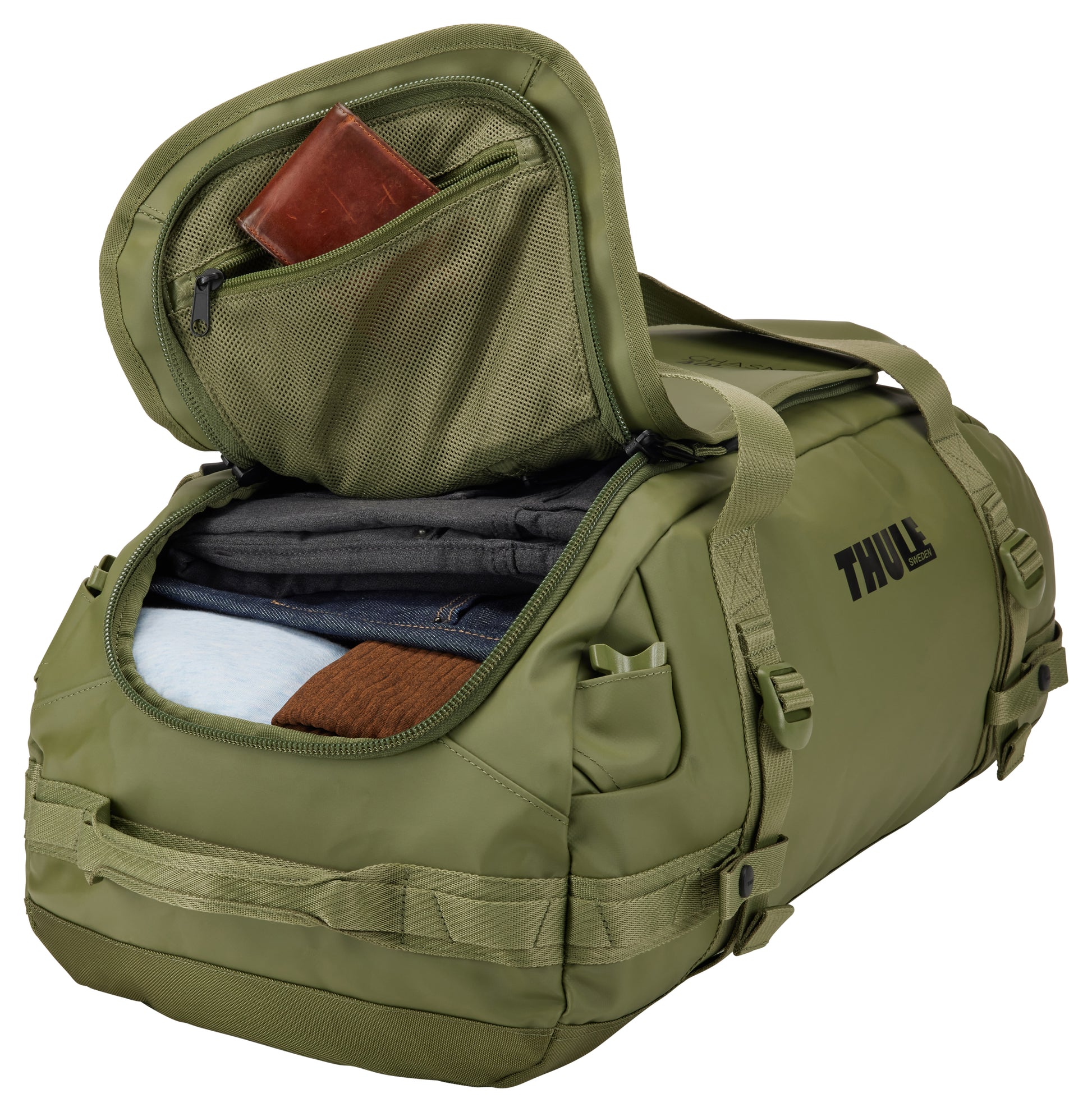 Thule Chasm – Reisetasche, 40 l, Polyester, Olive, 58 × 28 × 33,5 cm