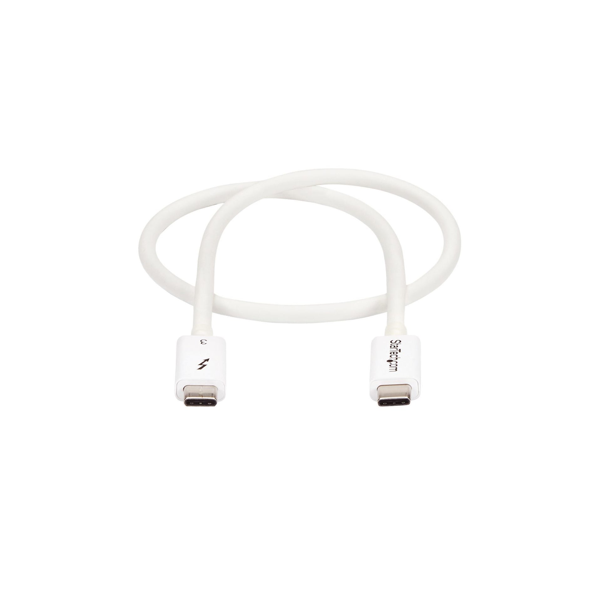 StarTech.com Thunderbolt 3 (USB-C) Kabel – 40 Gbit/s – 0,5 m – PD 100 W – PVC – Weiss