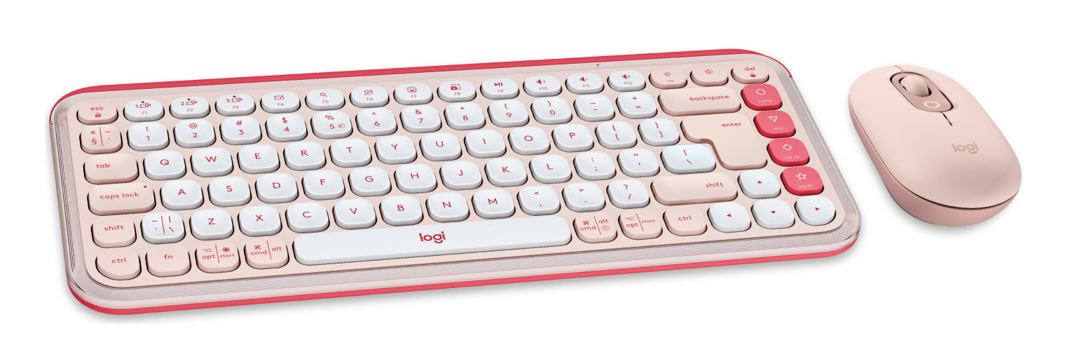 Logitech POP Icon Combo – Tastatur, US-Layout (EN), Rosa