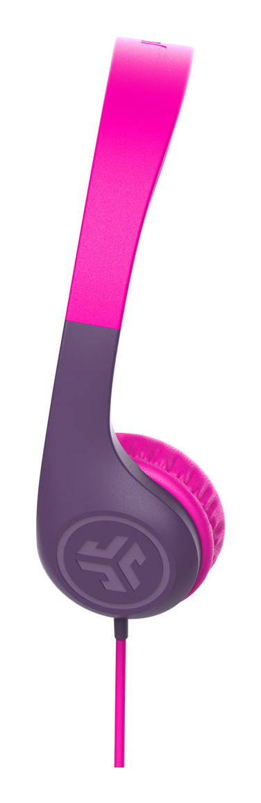 JLab JBuddies Pop Kinderkopfhörer – On-Ear, Stereo, Kabelgebunden, 3,5 mm Klinke, Rosa