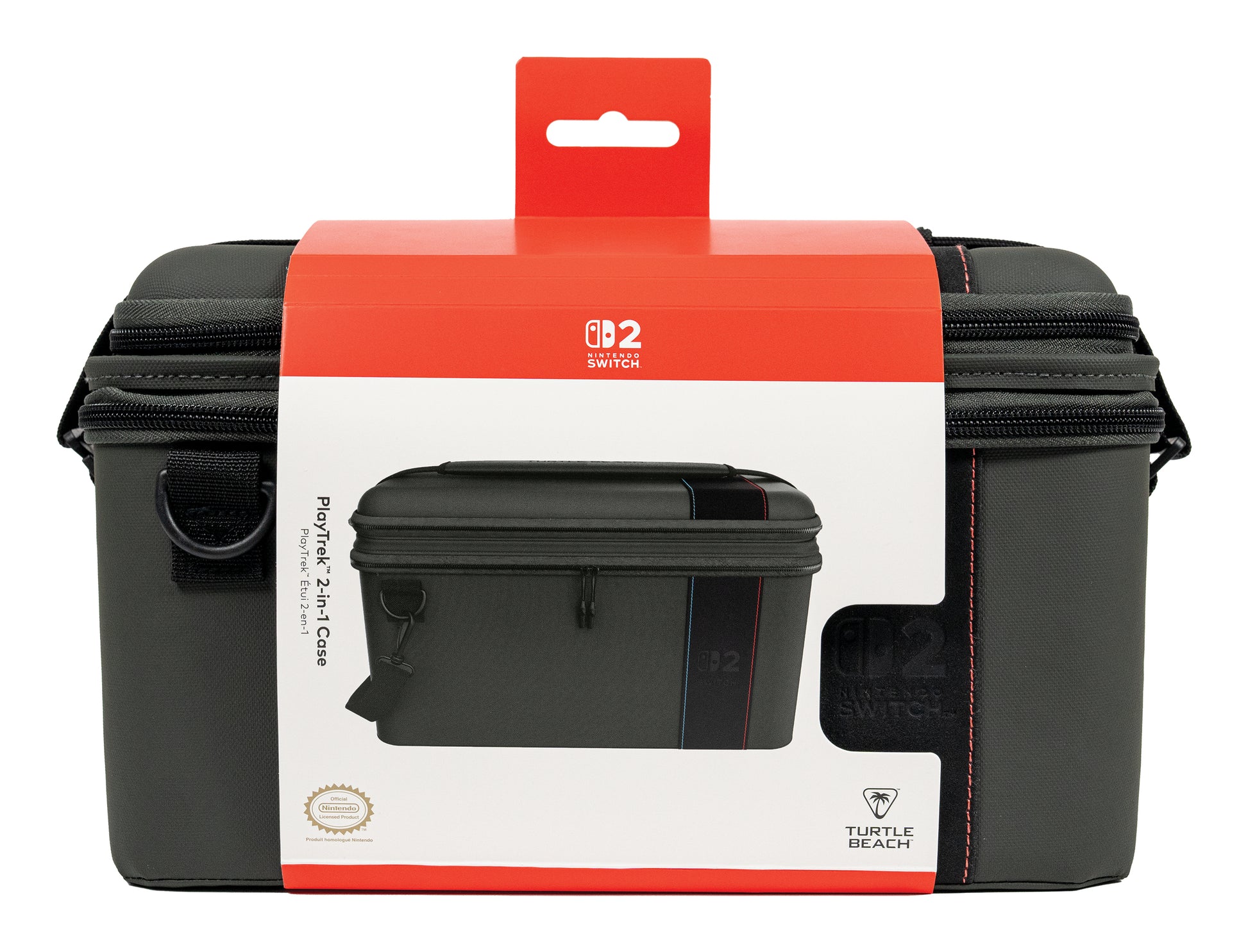Turtle Beach 2-in-1-Etui PlayTrek – für Nintendo Switch 2 – 148×320×203 mm – anthrazit – EVA/Polyester/TPU